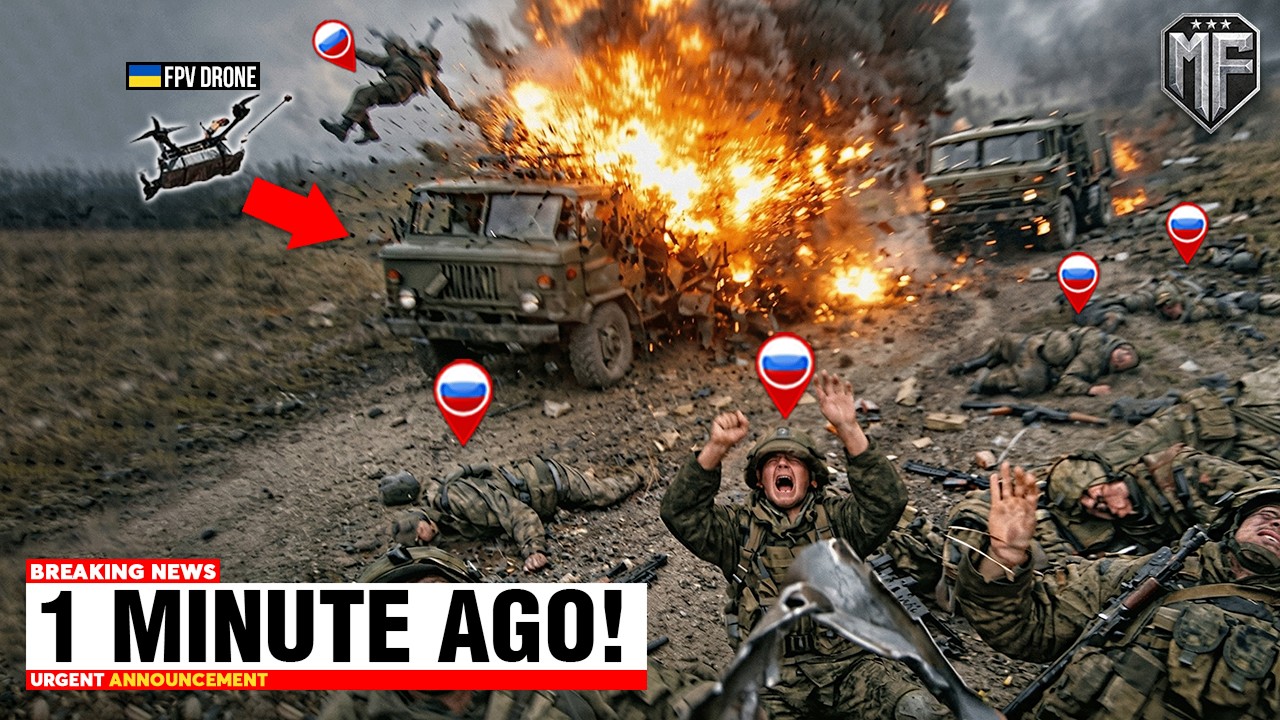 Ukrainian FPV Strike Drone Detected a Huge Russian Convoy - And THIS Happened...
