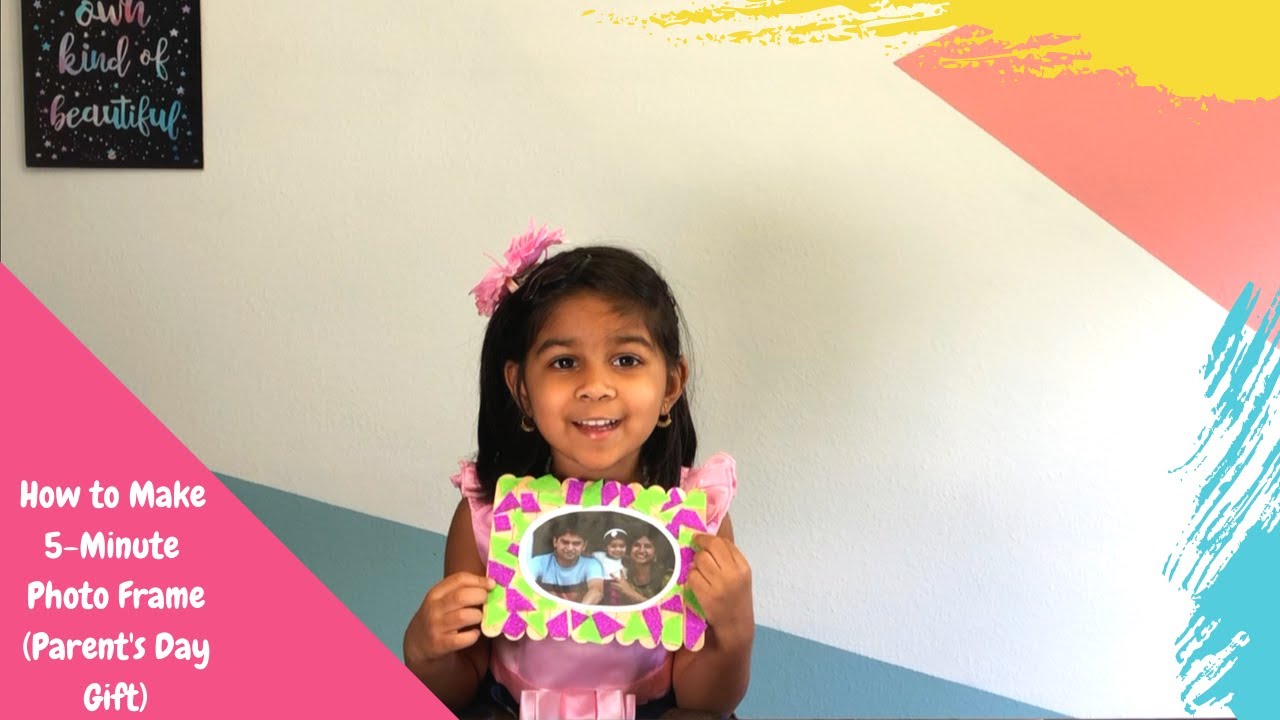 5-minute crafts/ DIY Photo Frame/ Popsicle craft ideas/ Parent's Day Gift