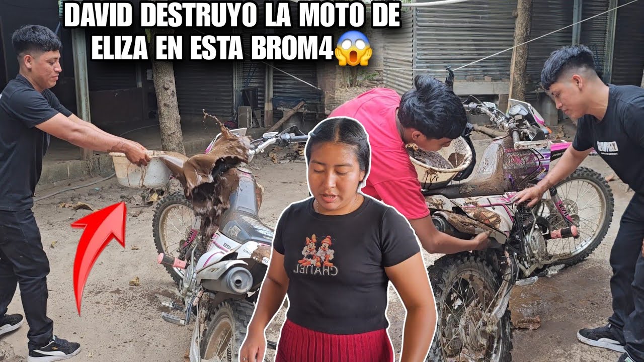 DAVID Le Hizo La Pe0r Brom4 De Todas A ELIZA😱Dejo Irreconocible La Moto De ELIZA Con Todo Este Lodo😡