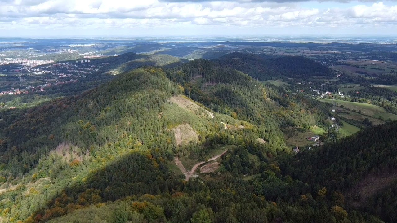 Góry Wałbrzyskie - Borowa (dji mini2, mountain drone)