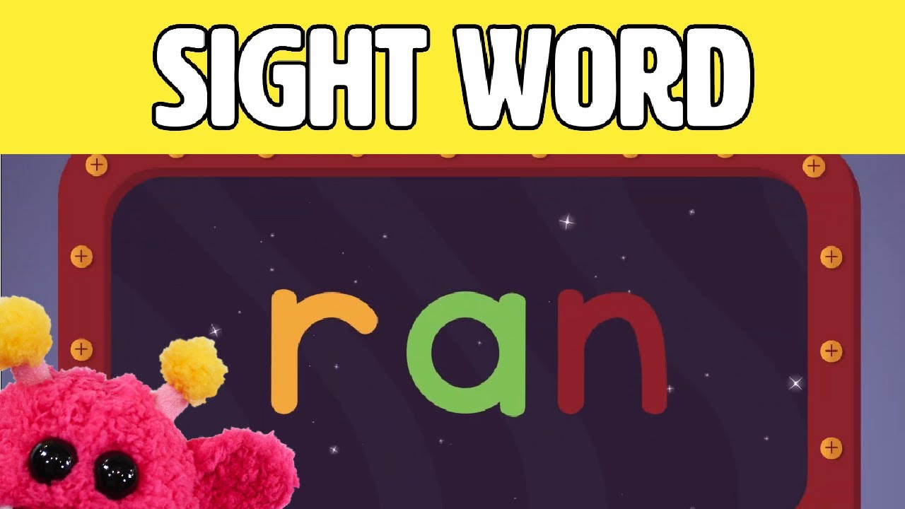 RAN - Let's Learn the Sight Word RAN with Hubble the Alien! | Nimalz Kidz! Songs and Fun!