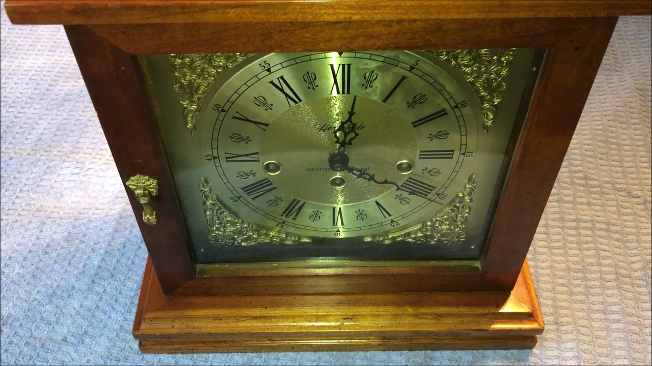 Winding the Herschede Mantel Clock