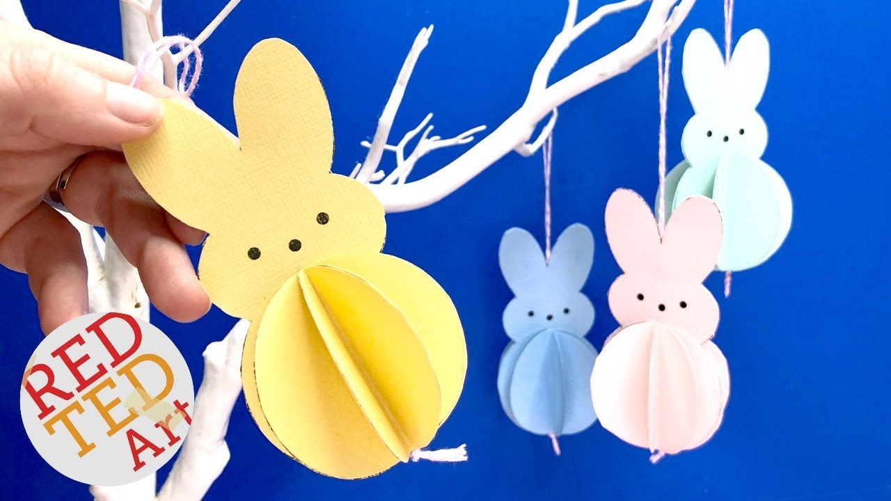 Easter Bunny Decoration - Paper Peeps Ornaments
