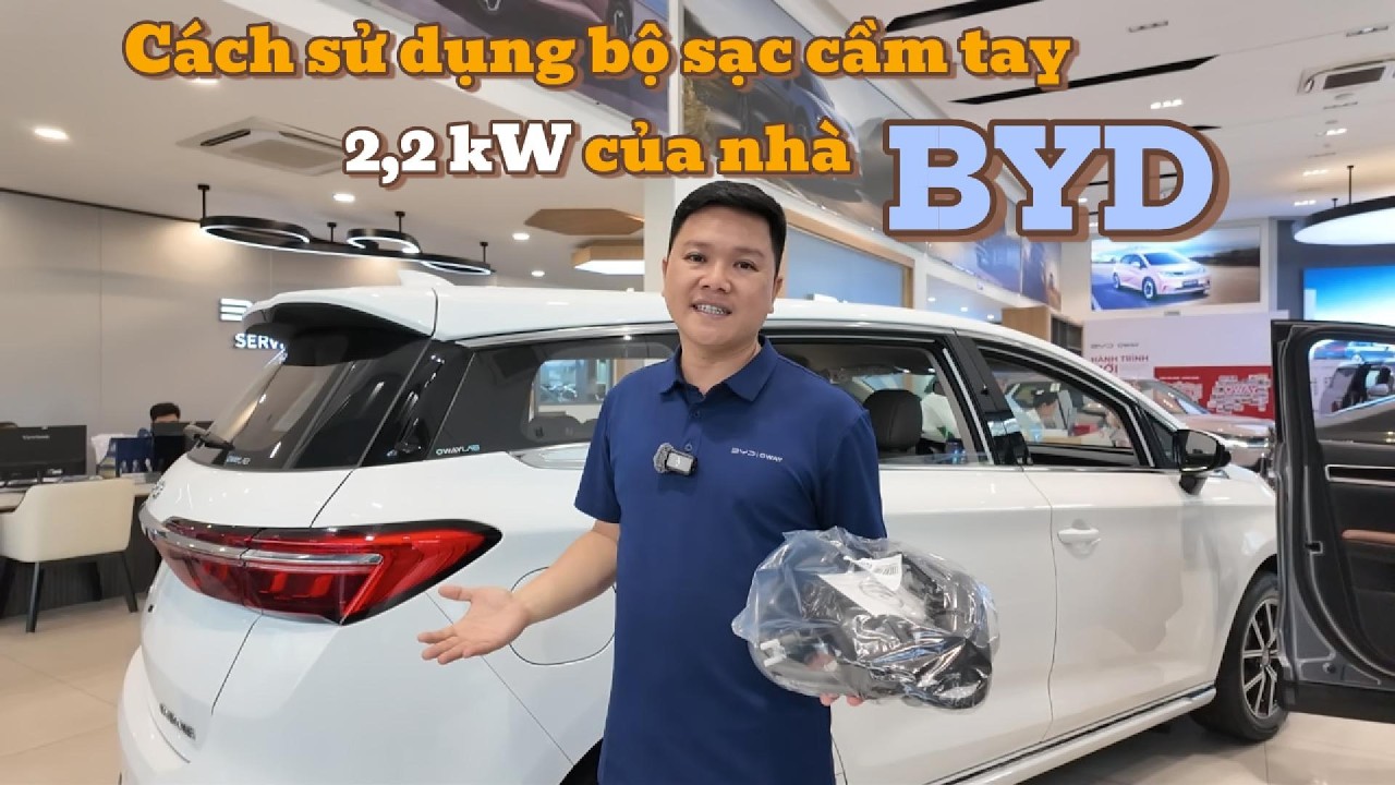 Hướng dẫn sử dụng bộ sạc chậm của BYD | Cách sạc xe điện tại nhà an toàn
