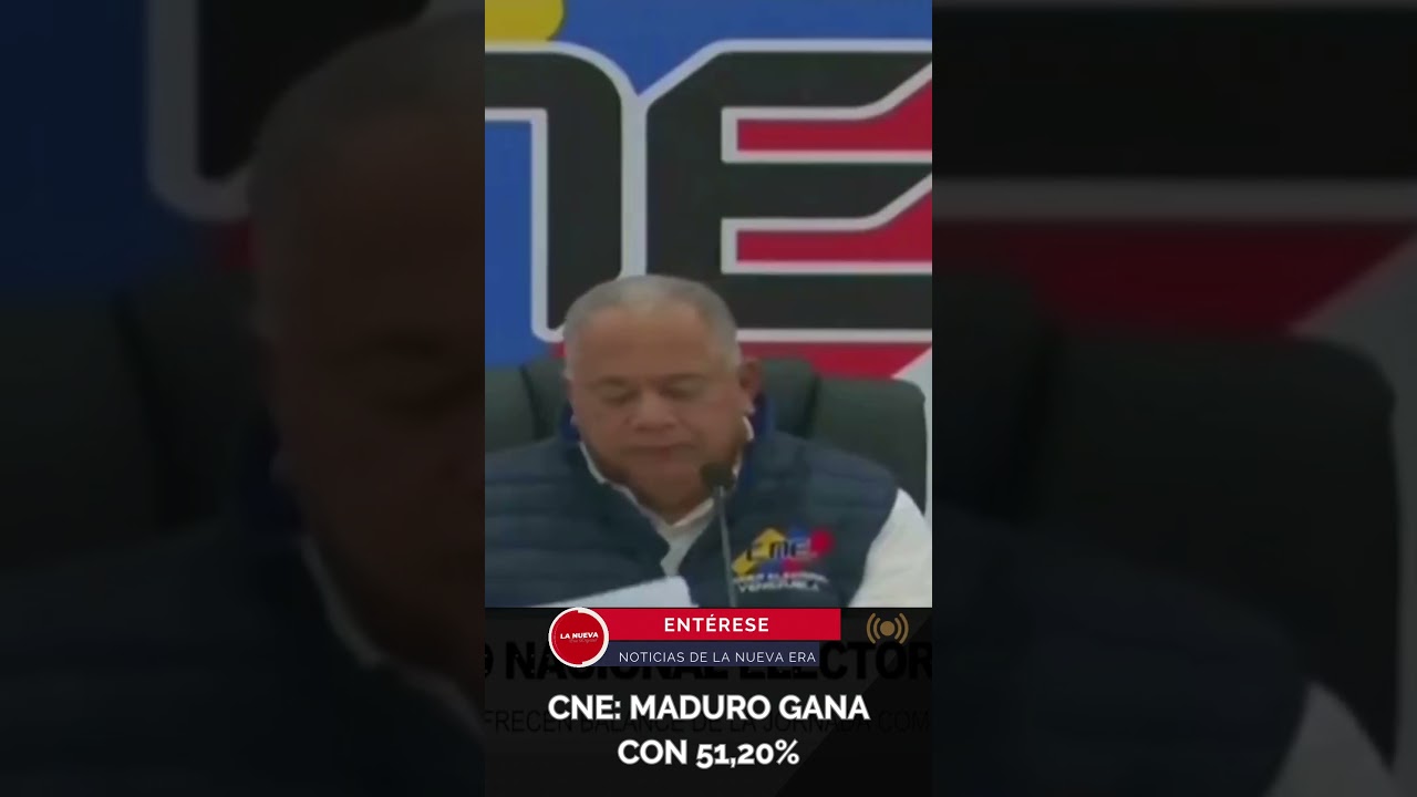 Noticias La Nueva Era  CNE: Maduro gana con 51,20%