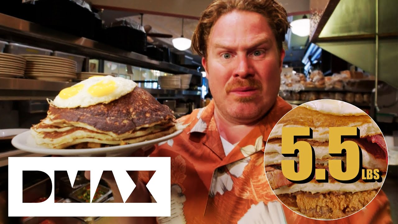 Кейси Уэбб против 5,5-фунтового блинного монстра | Man V Food
