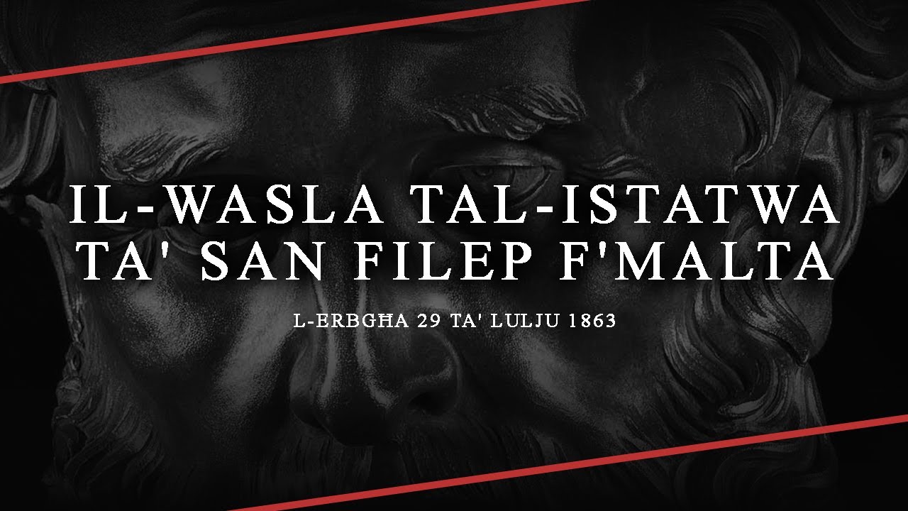 Il-wasla tal-istatwa ta' San Filep F'Malta