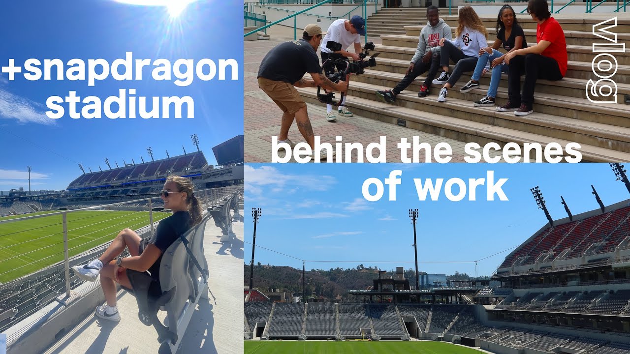 work day @ sdsu + sneak peak of snapdragon stadium!!