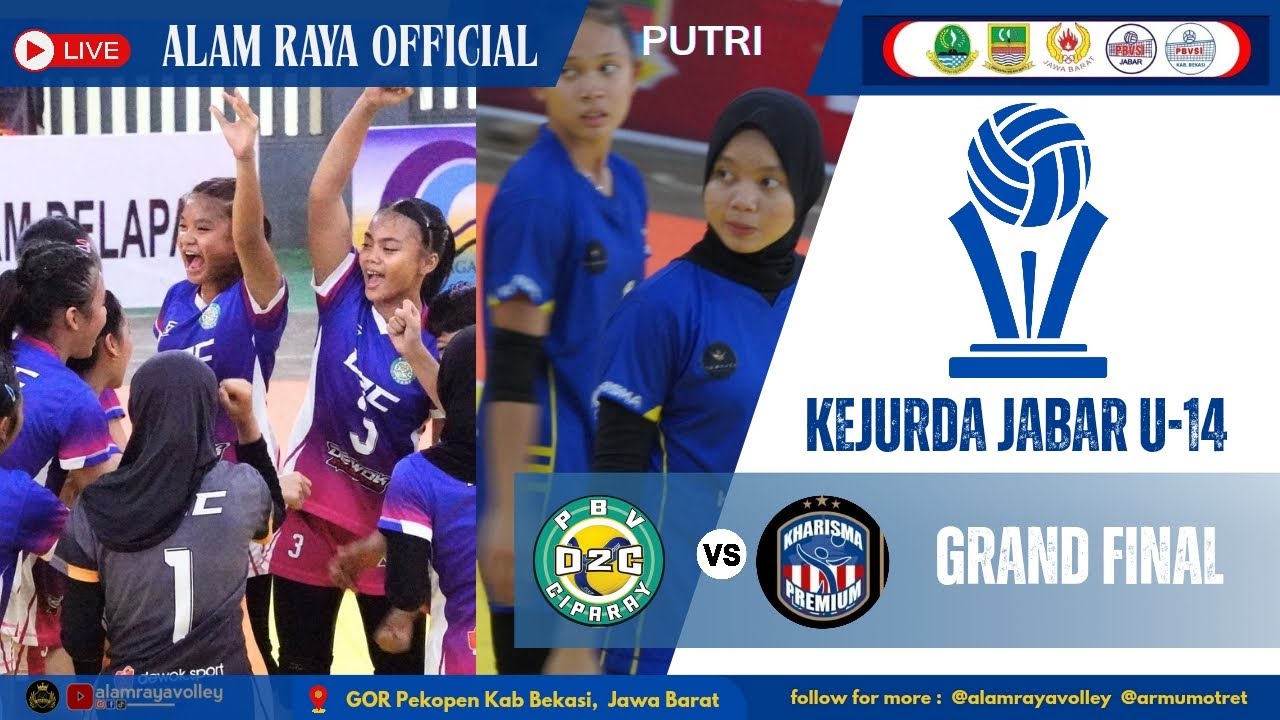 🔴 LIVE KEJURDA BOLA VOLI INDOOR U 14 JABAR |  GRAND FINAL | 02C VS KHARISMA