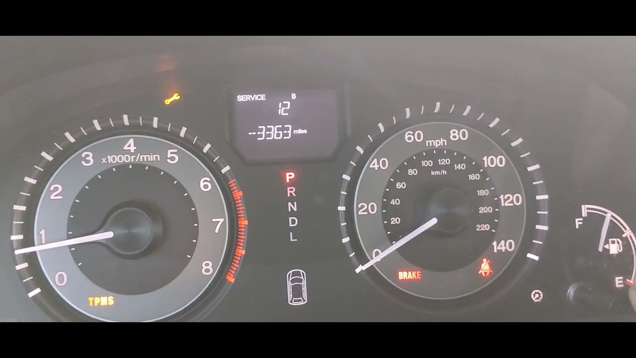 Honda Odyssey 2015 resetear cambio de aceite del motor 