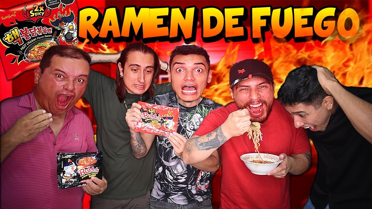 PROBANDO EL RAMEN MÁS PICANTE DEL MUNDO CON LA BANDA *Sale Muy Mal* - TATTOXTREME