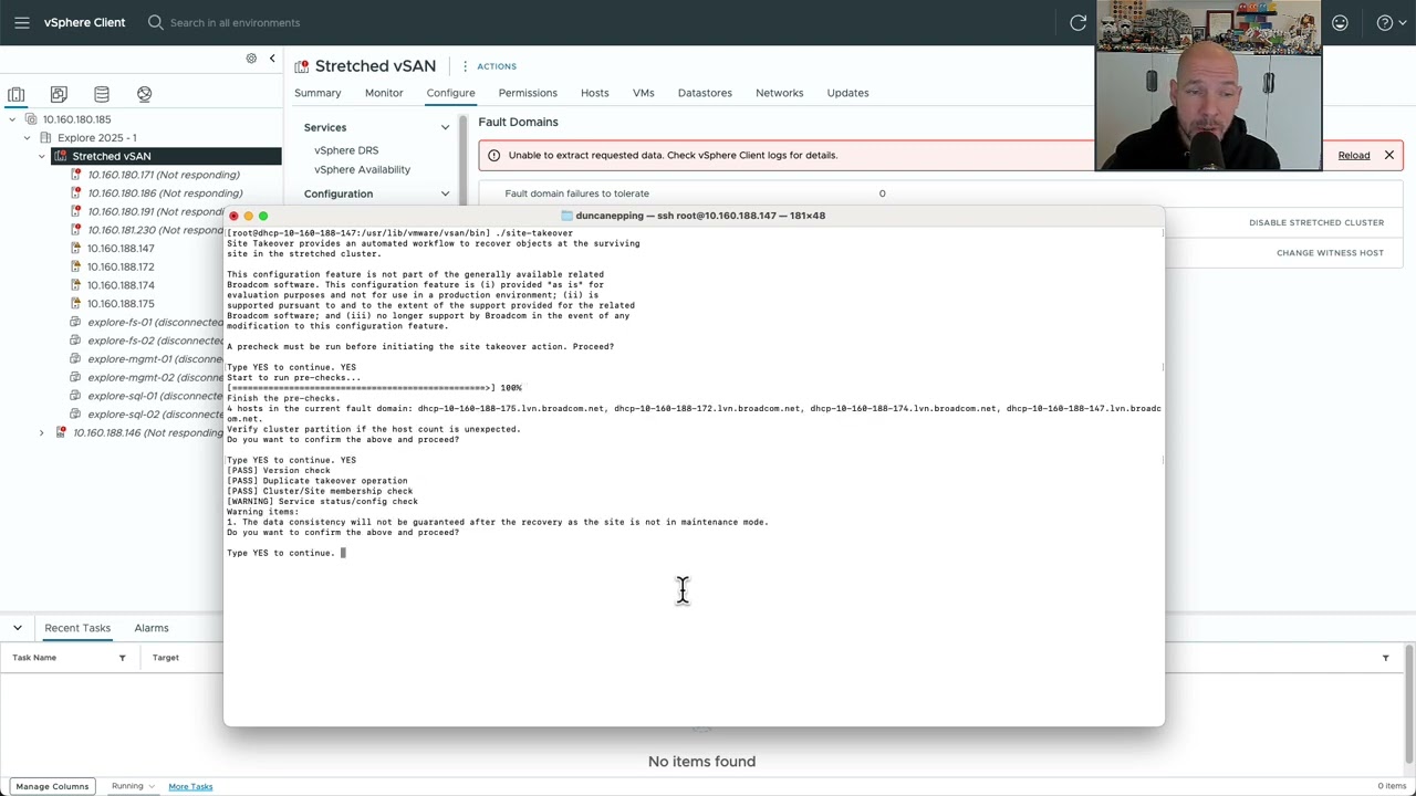 vSAN OSA 9.0 Site Takeover demo!