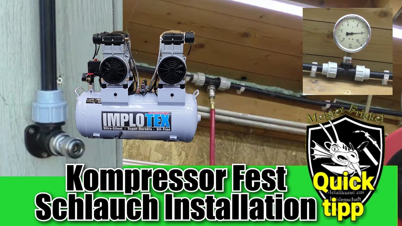 Kompressor fest Schlauch Installation