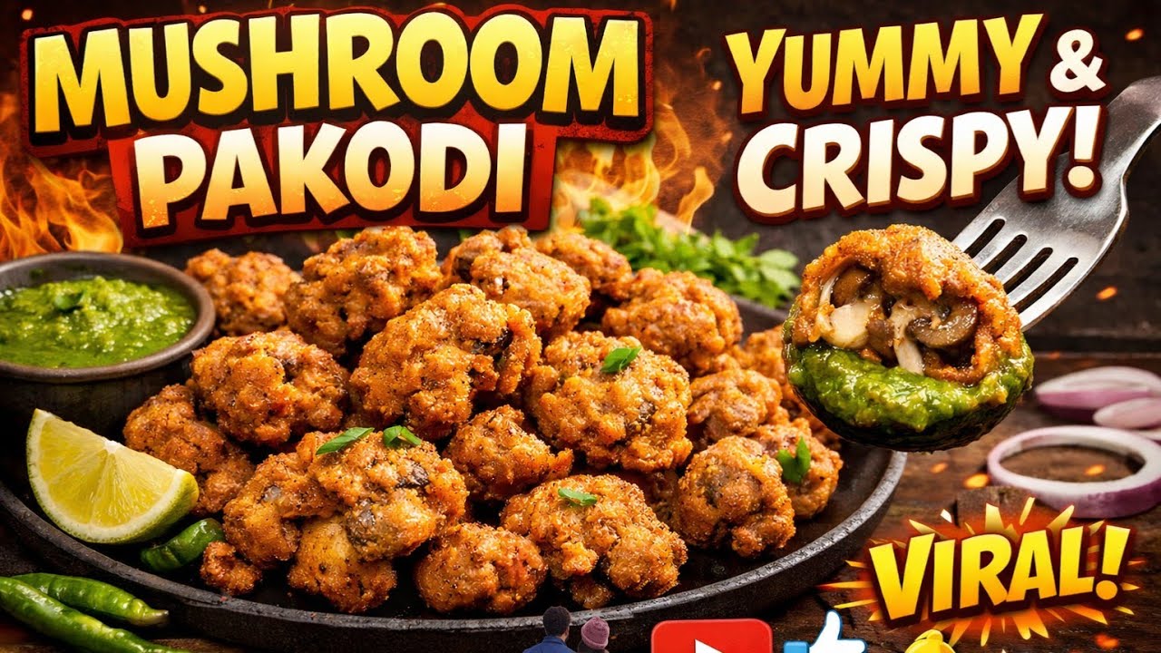 🍄 🍄 Enti Mushroom pakodi cheskovadam intha easy na 😋😋 tasty and crispy...