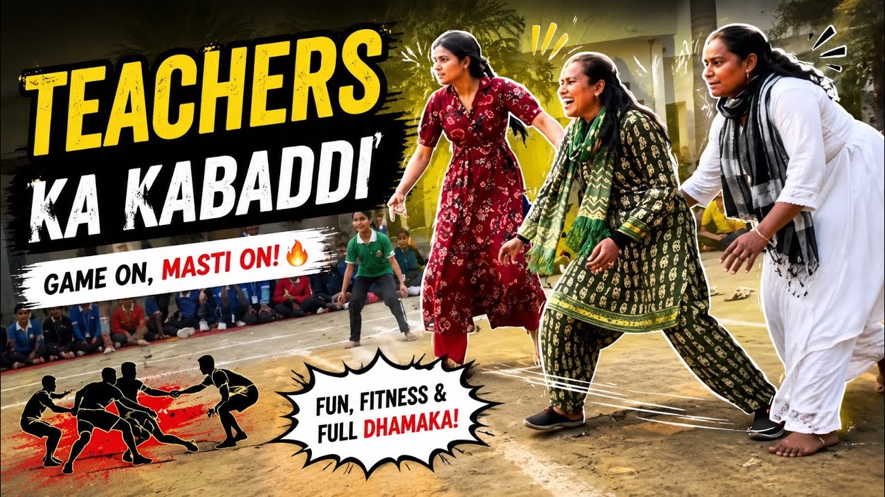 TEACHER’s Kabaddi in school Fest days👩🏻‍🏫 #shrishti_thakur #minivlog #youtube 