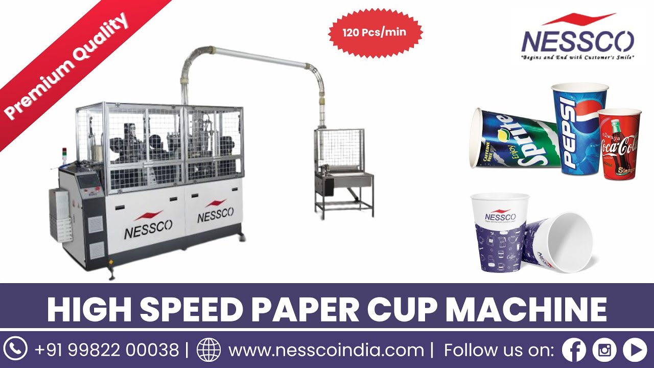 120 pcs/min High Speed Paper Cup Machine | Fully Automatic | Paper Cup Making Machine Demo