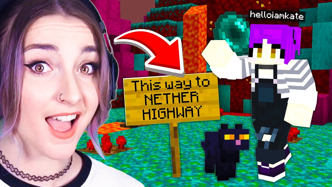 BREAKING BEDROCK to build a NETHER HIGHWAY! [Camp Minecraft]