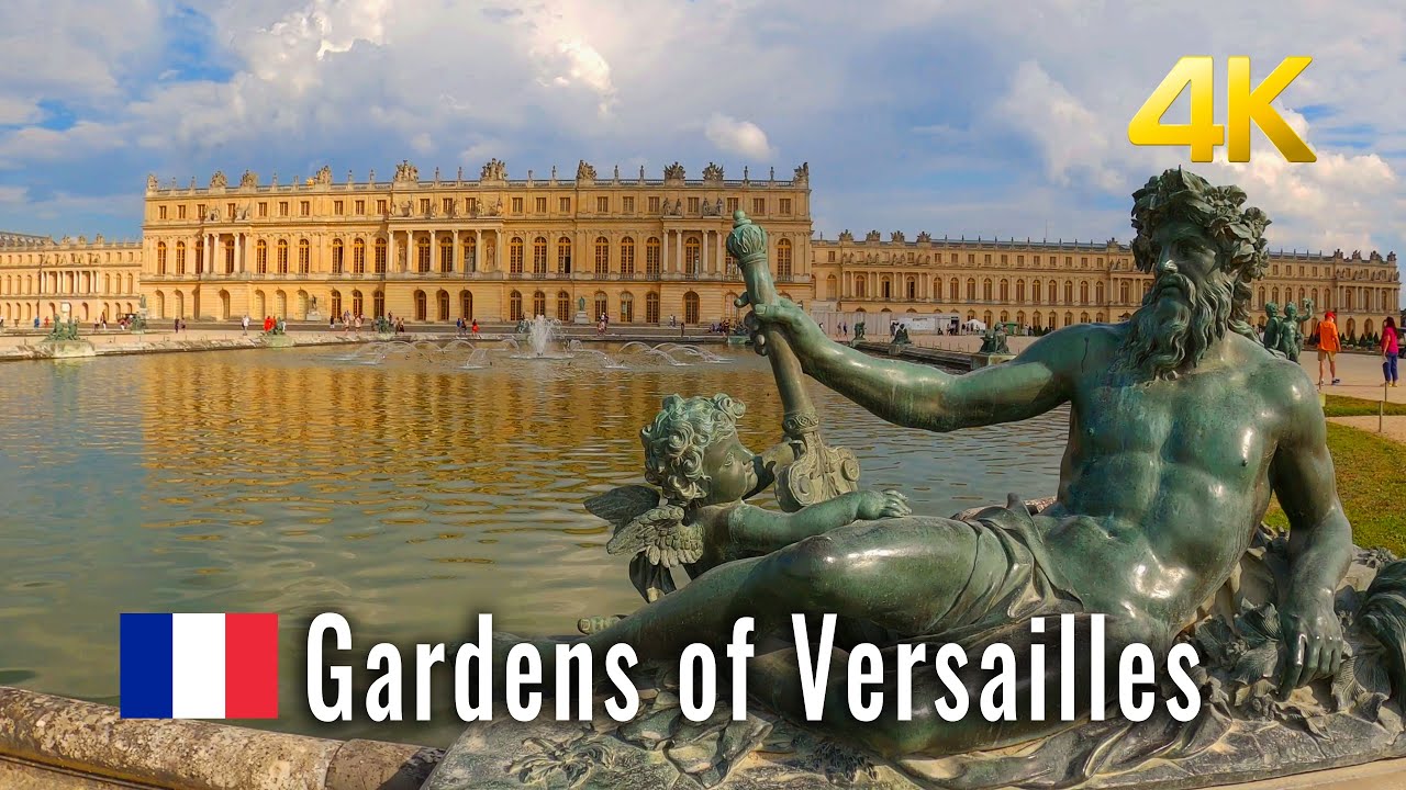 Gardens of Versailles, Palace of Versailles, France 4K