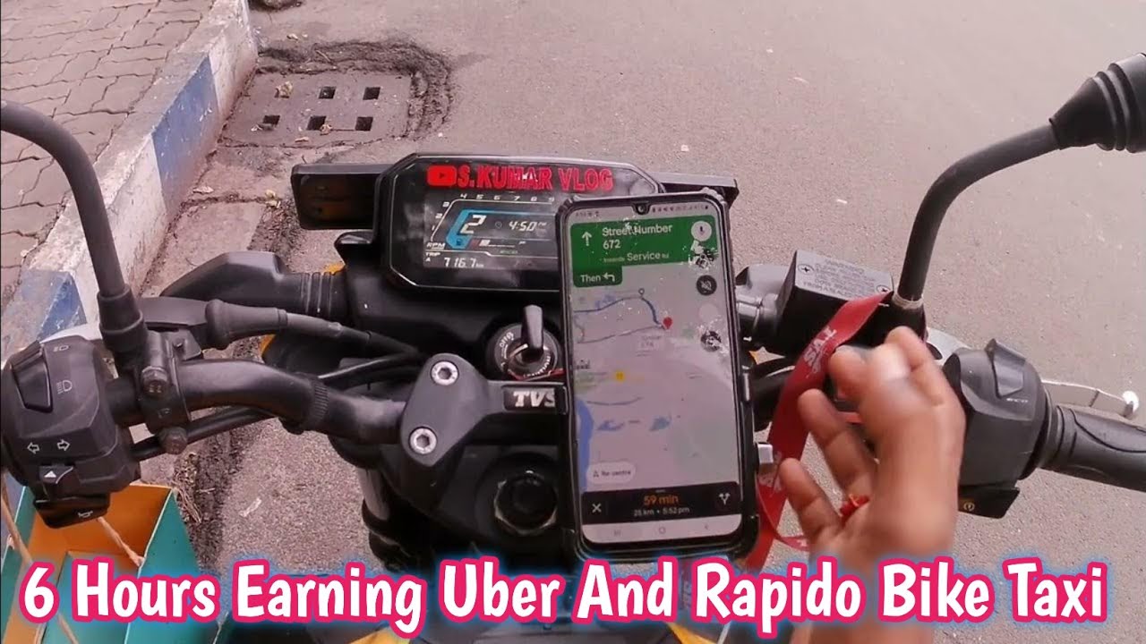 6 Hours Earning of Rapido and Uber Bike Taxi | Motorcycle Taxi in Kolkata | Uber Part Time Job