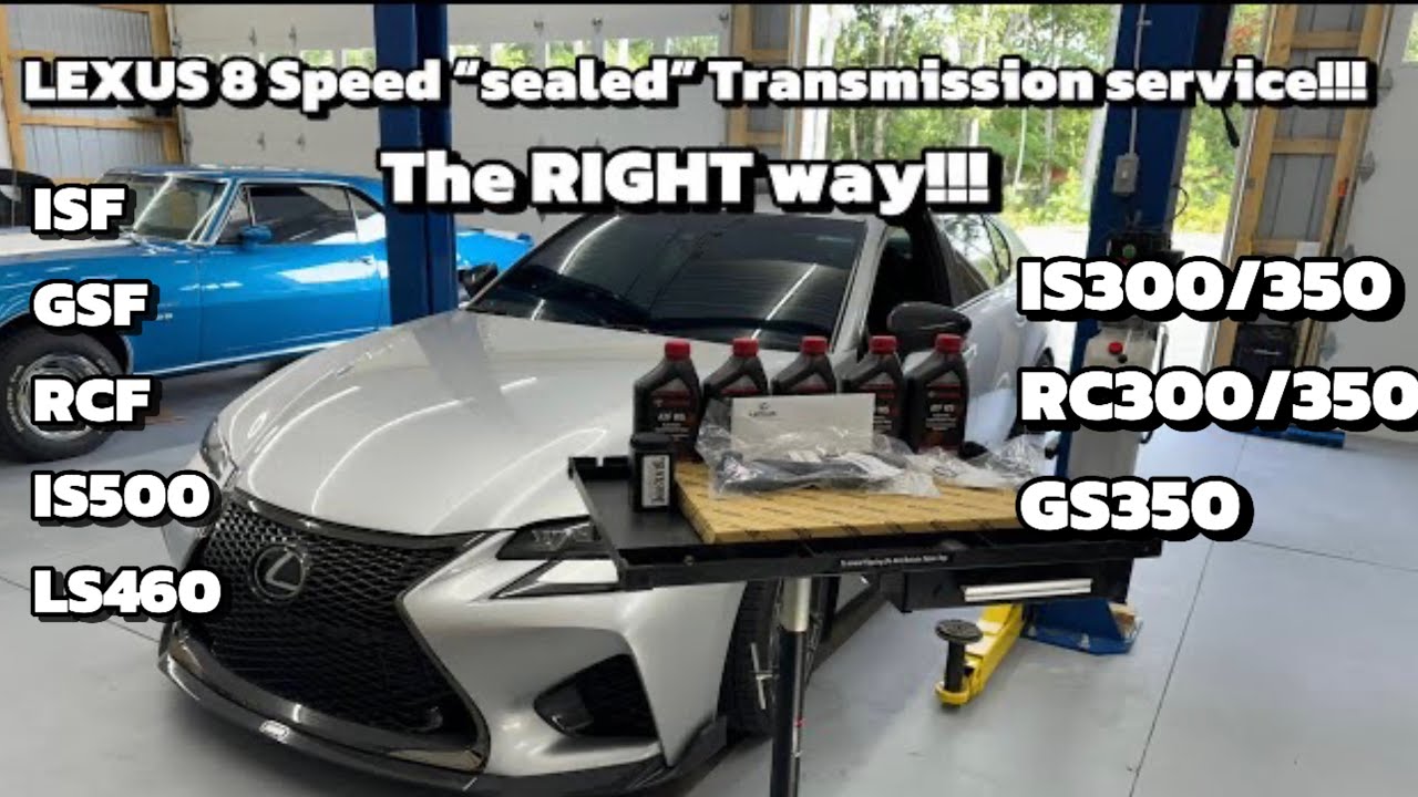 Обслуживание 8-ступенчатых автоматических коробок передач Lexus ISF, GSF, RCF, IS500 и LS460!