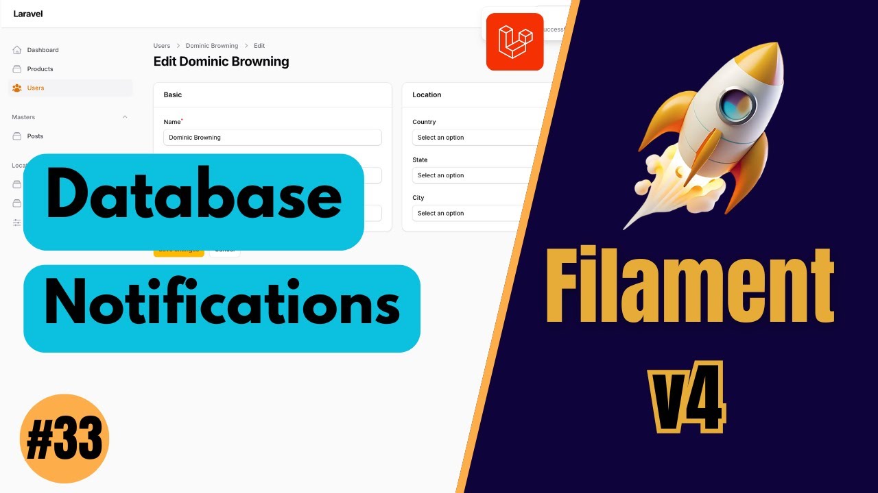 Уведомления базы данных в FilamentPHP - FilamentPHP v4 (Эпизод 33)