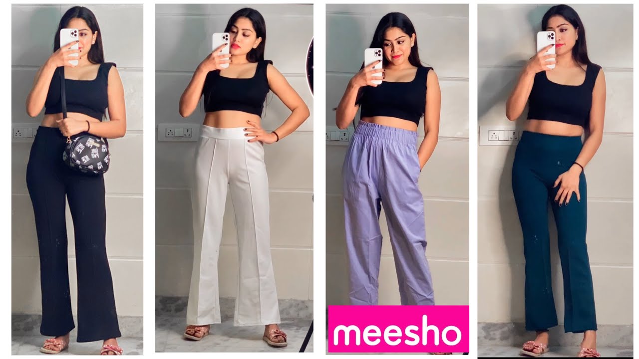 Meesho bottom wear haul || Wide leg pants | Meesho bottom wear starting ₹238/- #meesho #widelegpants