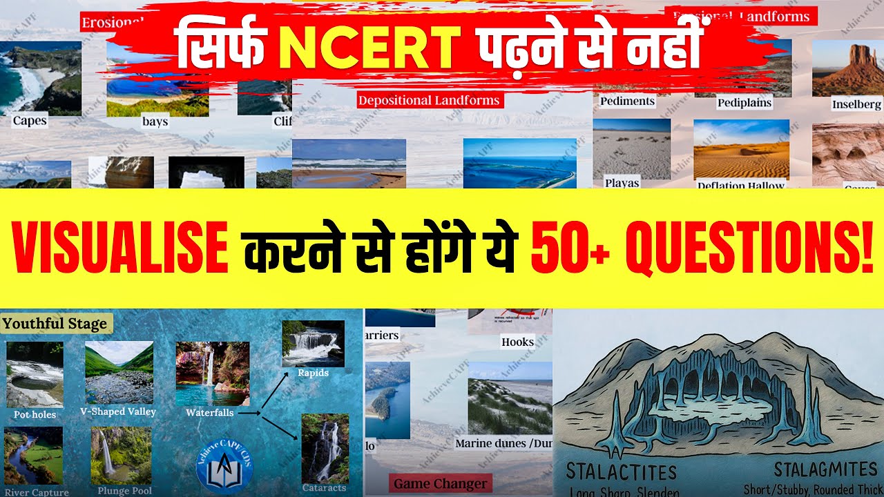 Ep4: UPSC 2025: 50+ Questions from LANDFORMS | #upsc #landforms #capf2025