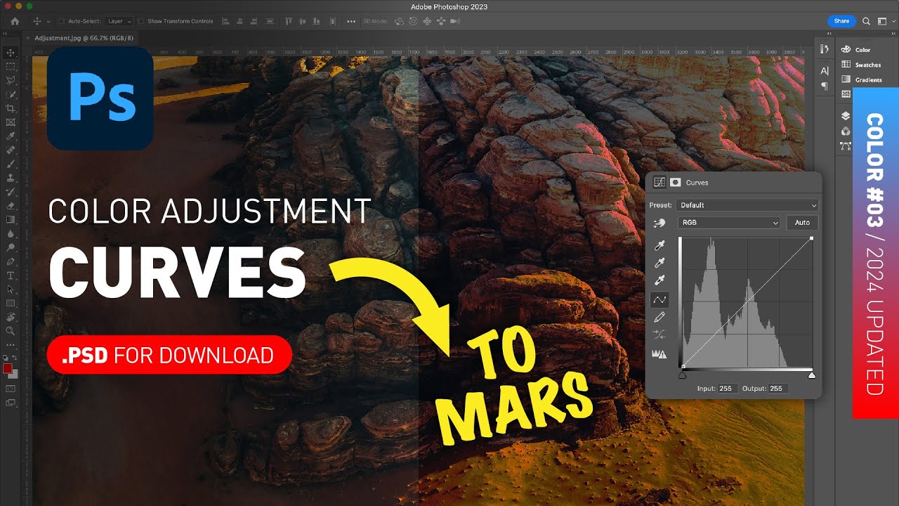 Curves Adjustment Layer + PSD File Demonstrated [Photoshop Color for Beginners]