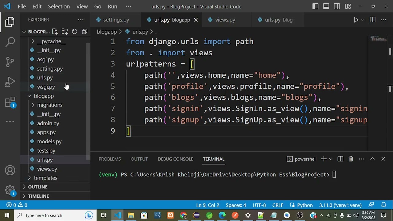 18. Blog Project in Django | Complete Django Blog Application with CRUD | Step-by-Step Tutorial