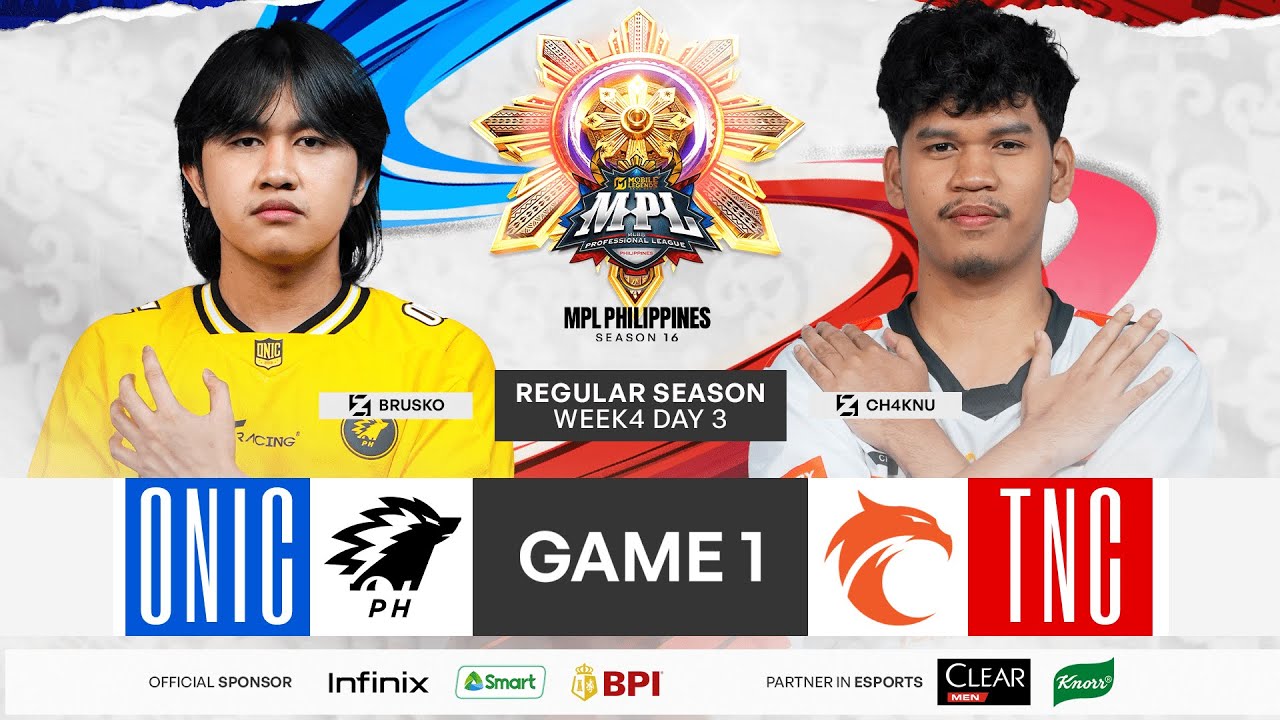MPL PH S16 - W4D3 - ONIC VS TNC GAME 1