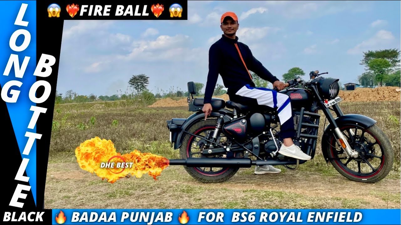 Long Bottle Silencer in Bs6 Royal Enfield Classic 350 (बड़ा पंजाब)❤️‍🔥Review & Sound Test🔥