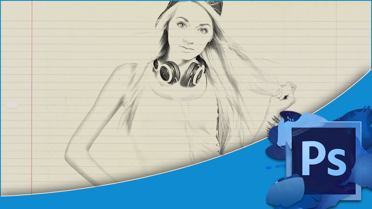 Adobe Photoshop - PICTURE AS A DRAWING [TUTORIAL]
