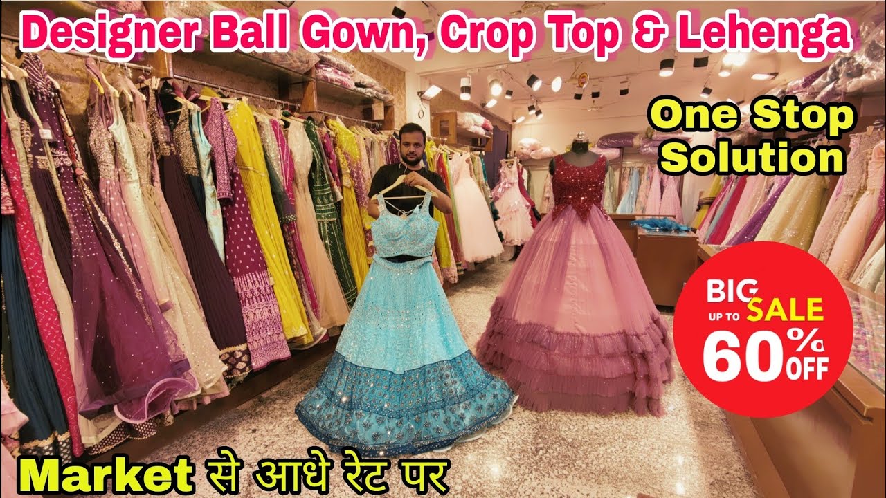 Designer Gown, Crop Top, Lehenga Collection | Dhamaka Offers On Party Wear Dresses | DURGA CLOTHING