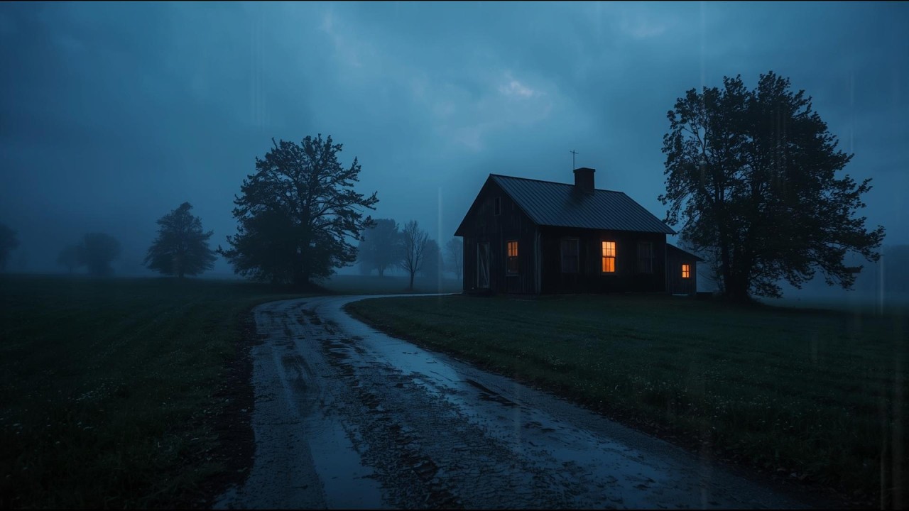Lonely House Rainy Midnight | Calm Night Ambience for Deep Sleep & Relaxation