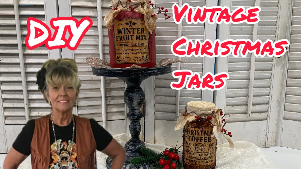 ВАУ! 🎄 Винтажные рождественские банки своими руками ❤️Фермерский, ❤️ Примитивный, ❤️ Кофейный гранж