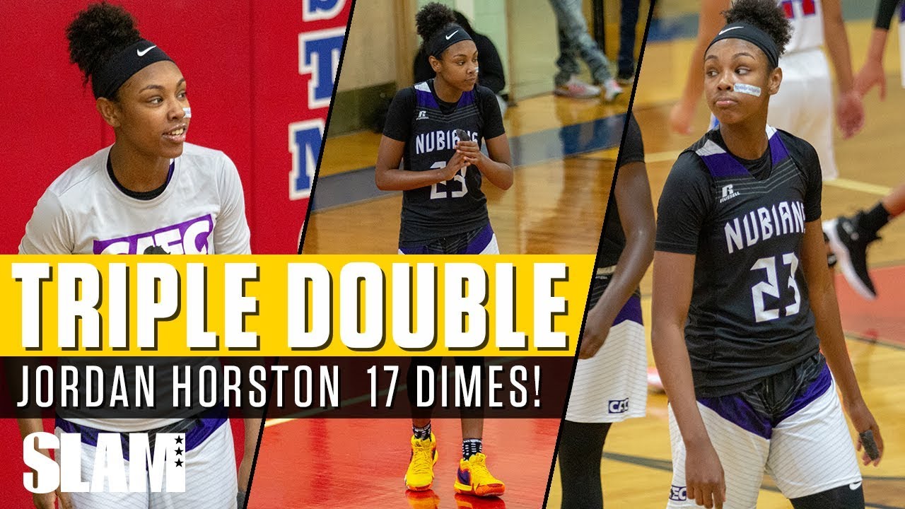 #2 ranked Senior Jordan Horston posts TRIPLE DOUBLE! Tennessee commit drops 17 DIMES 🍊