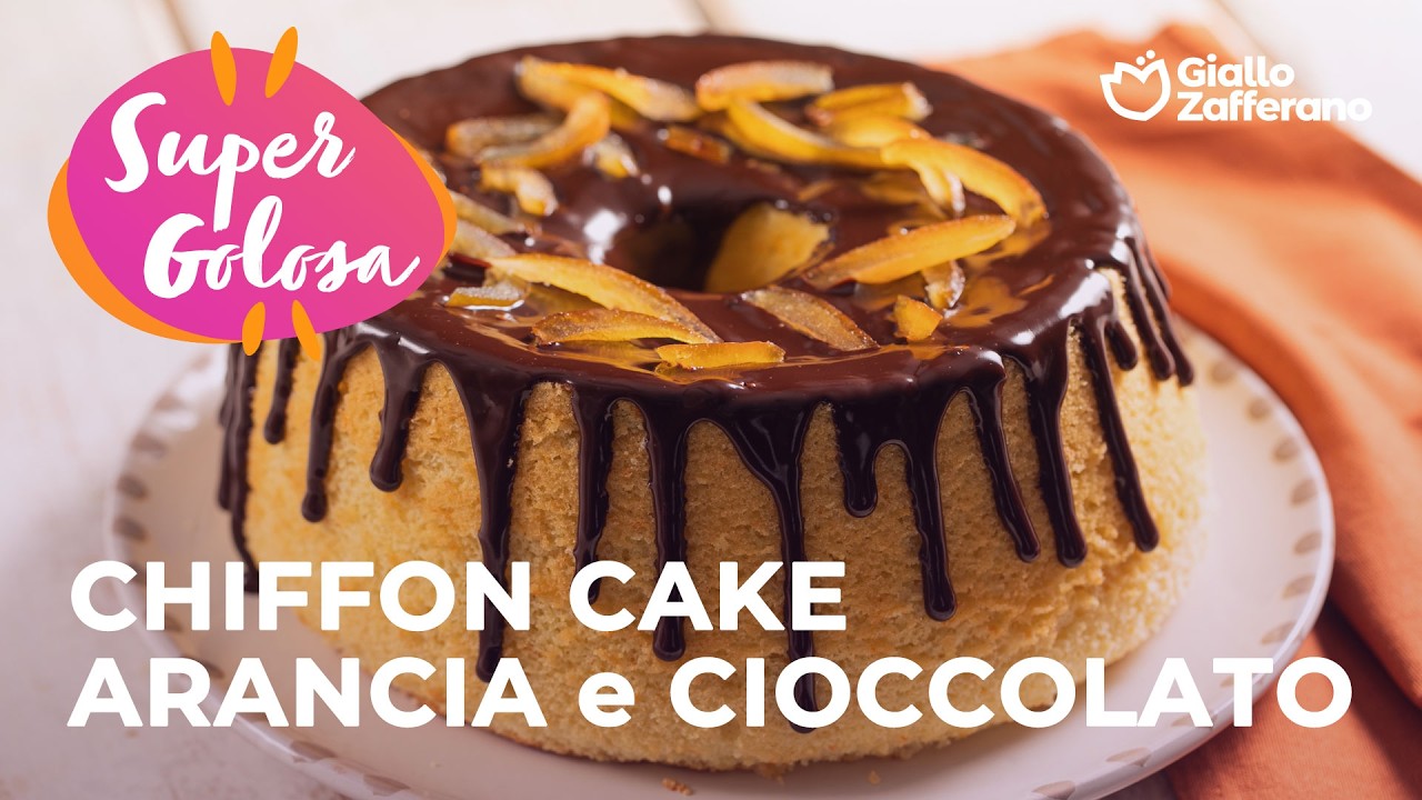 CHIFFON CAKE ARANCIA e CIOCCOLATO🍫🍊 SOFFICE e ALTA☁️