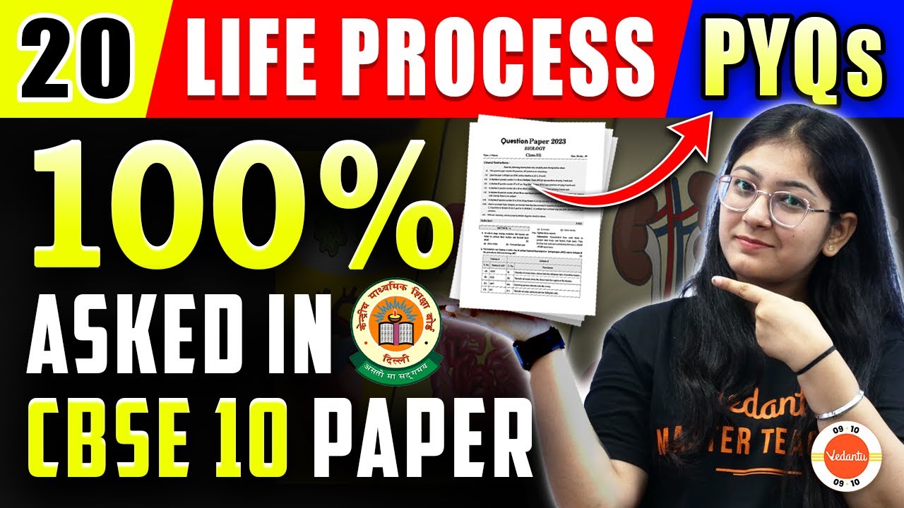 20 Most Important Questions (PYQ) from LIFE PROCESSES Class 10 Science ✅ CBSE Board 2024! 🔥 #Biology