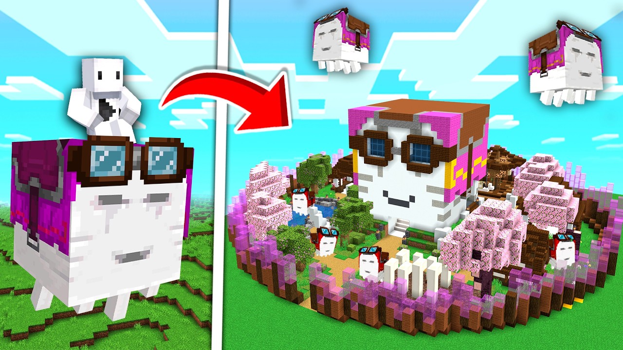 🤯 Ich habe ein DORF voller HAPPY GHASTS in Minecraft Hardcore 1.21.6 gebaut