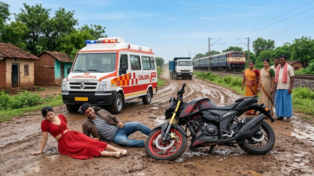 Miniature Doll Village  Massive Bike Scene | Ambulance Road Accident Rescue Tiny Kitchen Story