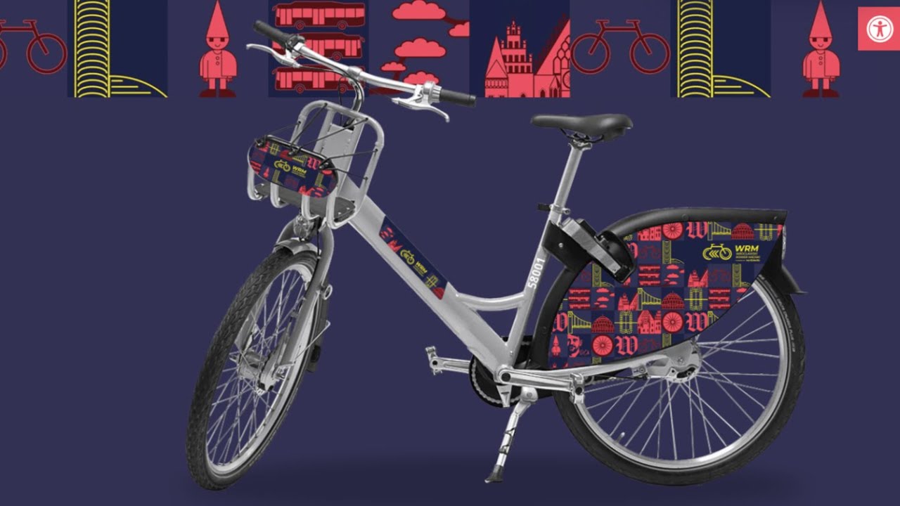 Jazda rowerem miejskim we Wroclawiu // City bike ride in Wroclaw 2400 bikes and first 20min.is free.