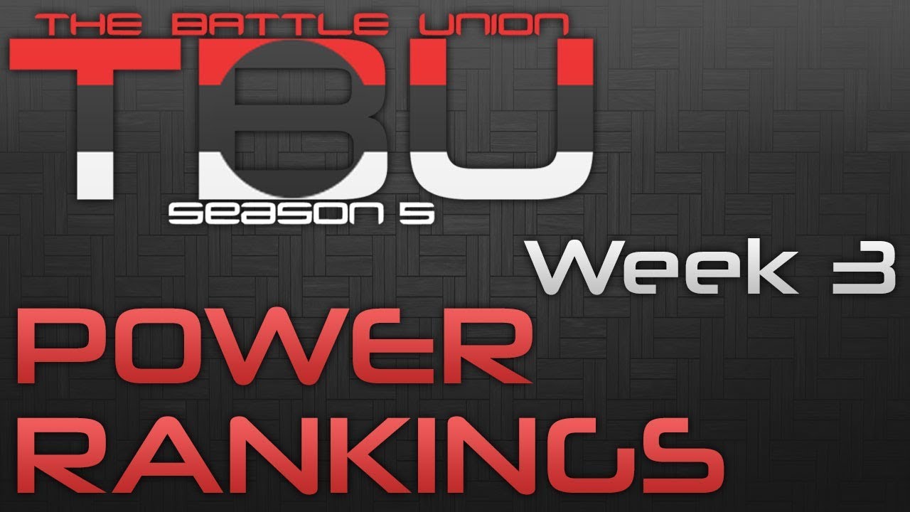 TBU S5 | Power Rankings | W3
