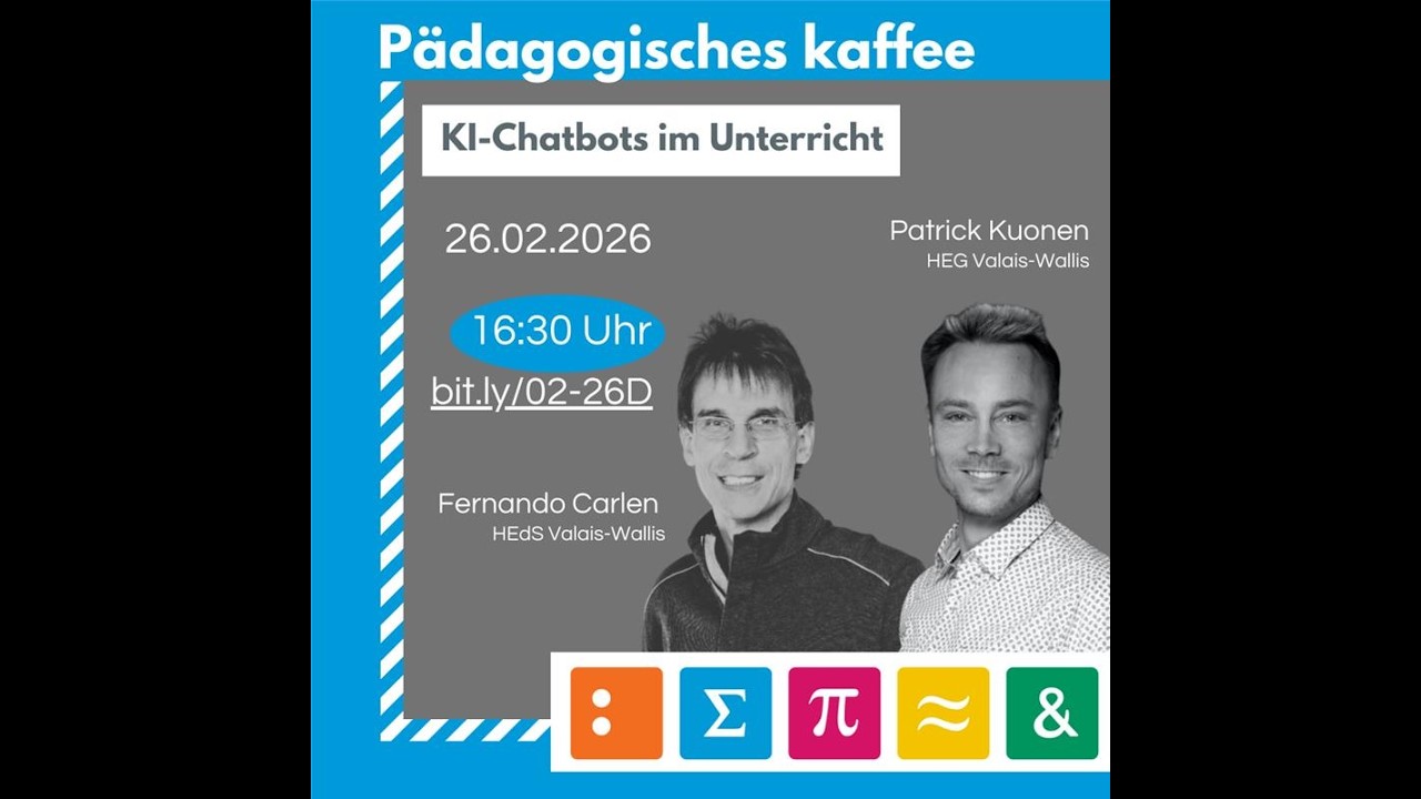 Café pédagogique no 48 // Patrick Kuonen et Fernando Carlen KI Chatbots