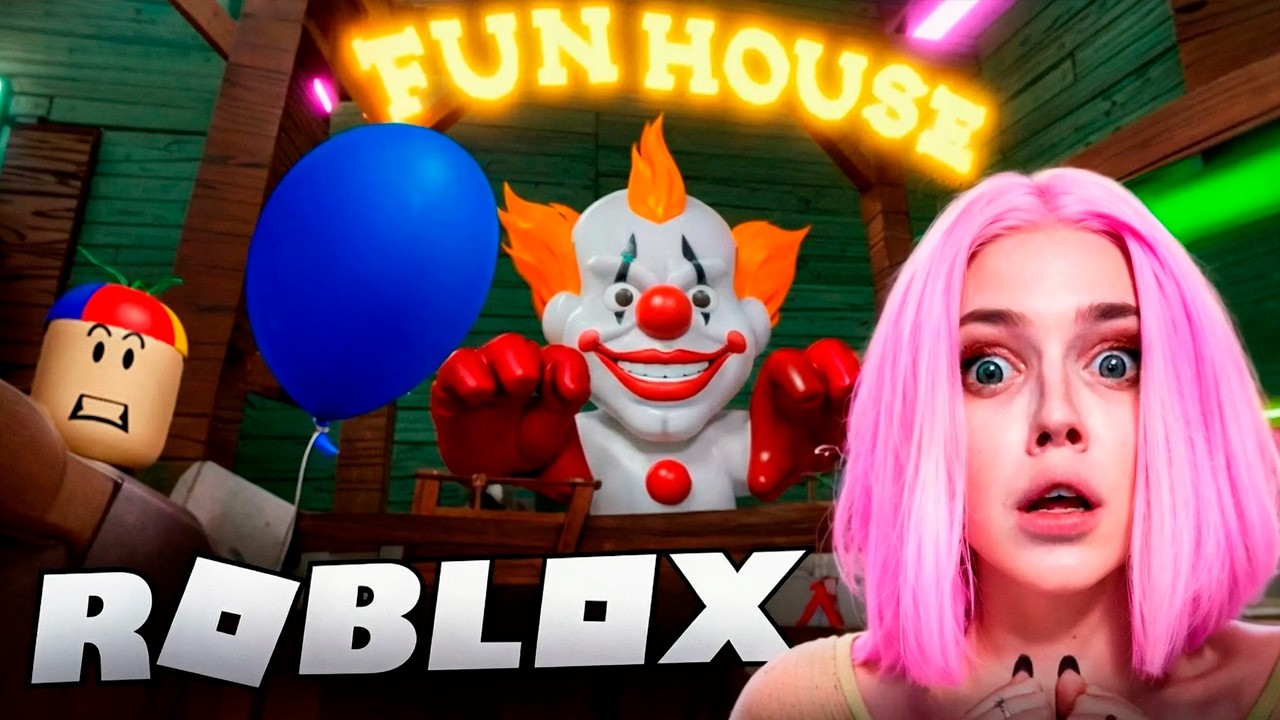ПАРК АТТРАКЦИОНОВ С КЛОУНАМИ  ПОПРОБУЙ НЕ ЗАПЛАКАТЬ! СТРАШНЫЙ ХОРОРР В ROBLOX