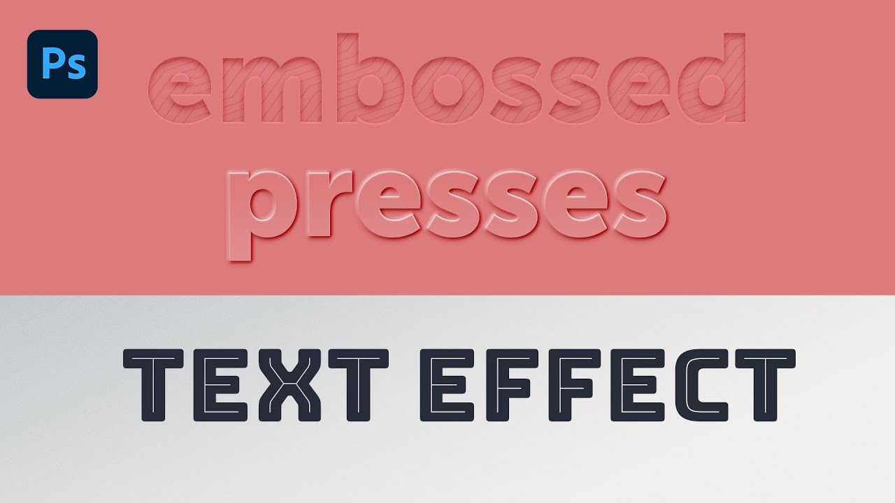Create a Embossed and Presses Text Effect in Photoshop CC | Letterpress Text Effects