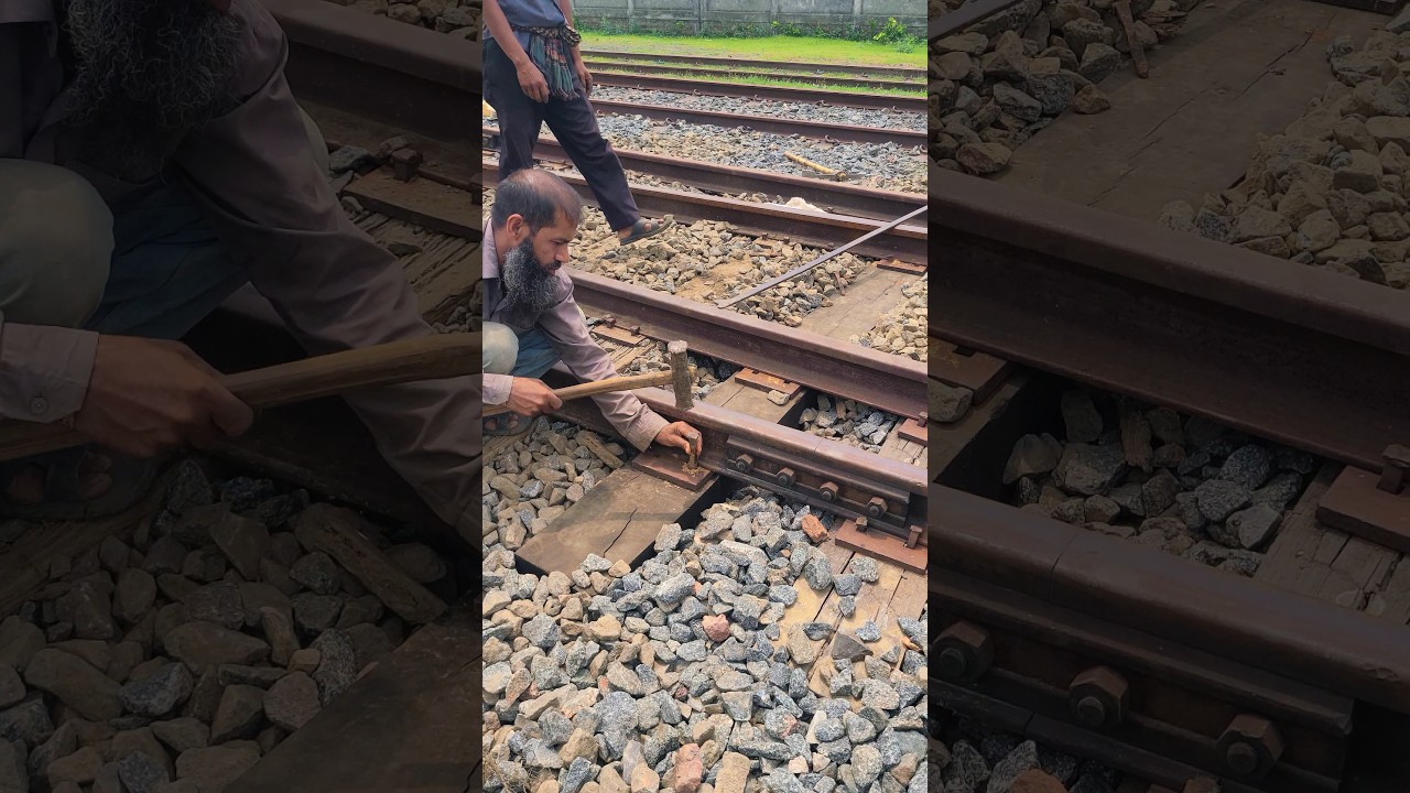 Engineering perfection, one strike at a time. #shorts #railway #works #repair #Line