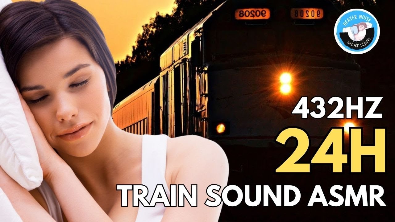 Sleep TRAIN SOUND ASMR To Focus Study And Work - Black Screen In 24H  Sound No ADS