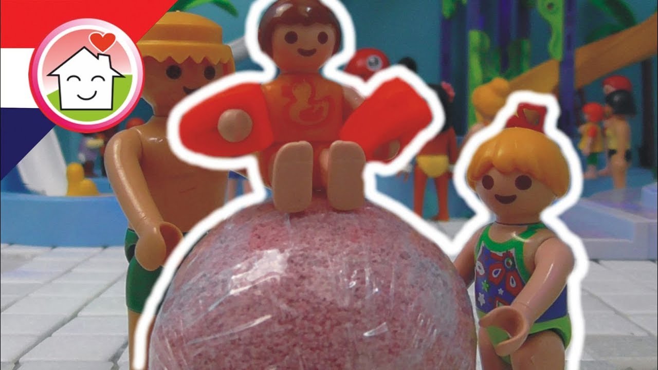 Playmobil filmpje Nederlands Mega Bal Dag in het Aquapark - Familie Huizer