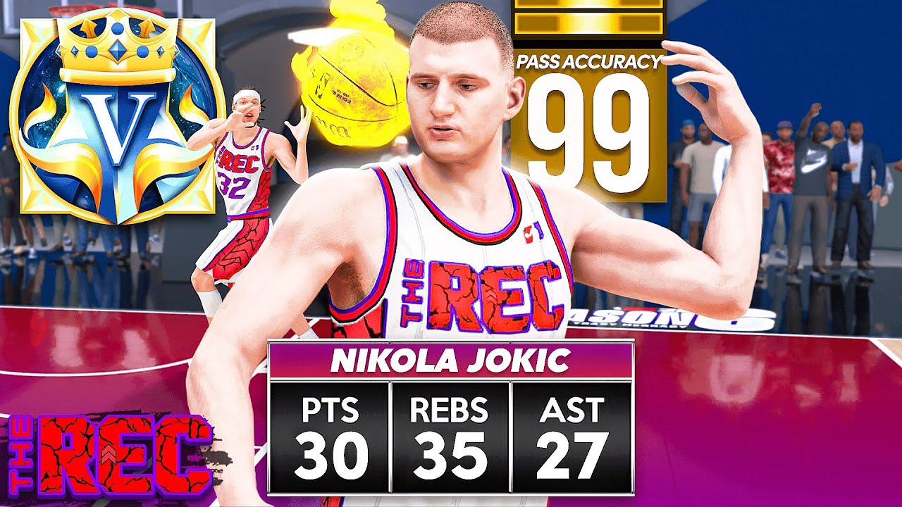 LEGEND NIKOLA JOKIC BUILD + 99 PASS ACCURACY is UNSTOPPABLE in RANDOM REC on NBA 2K25