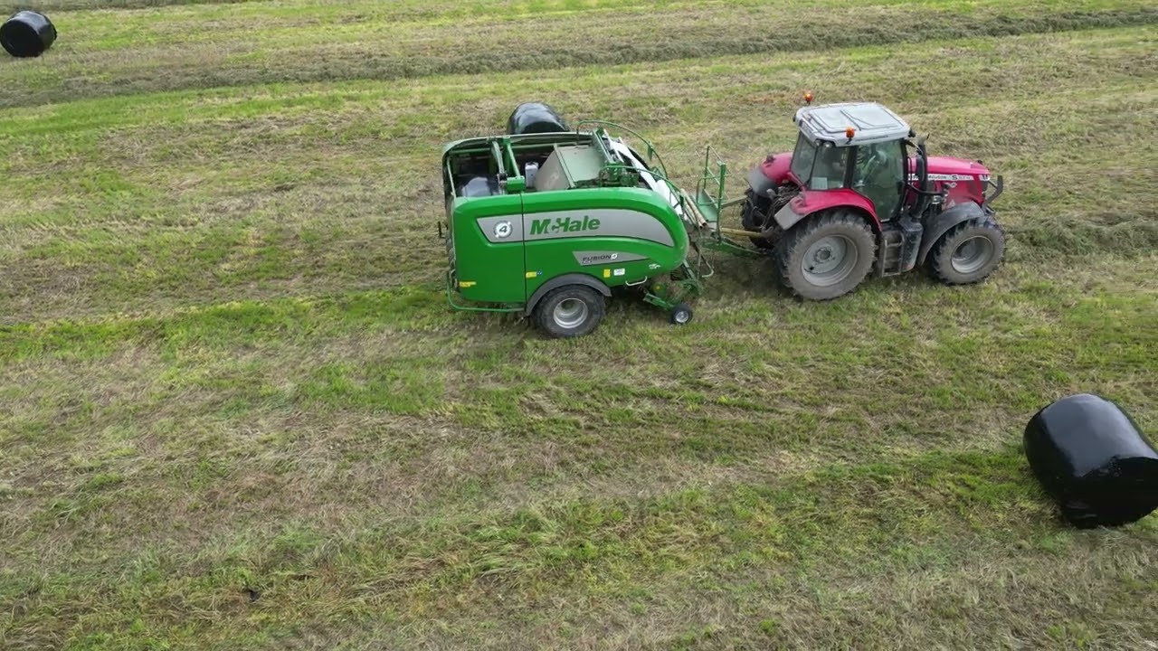 Massey Ferguson 6718S with McHale Fusion 4